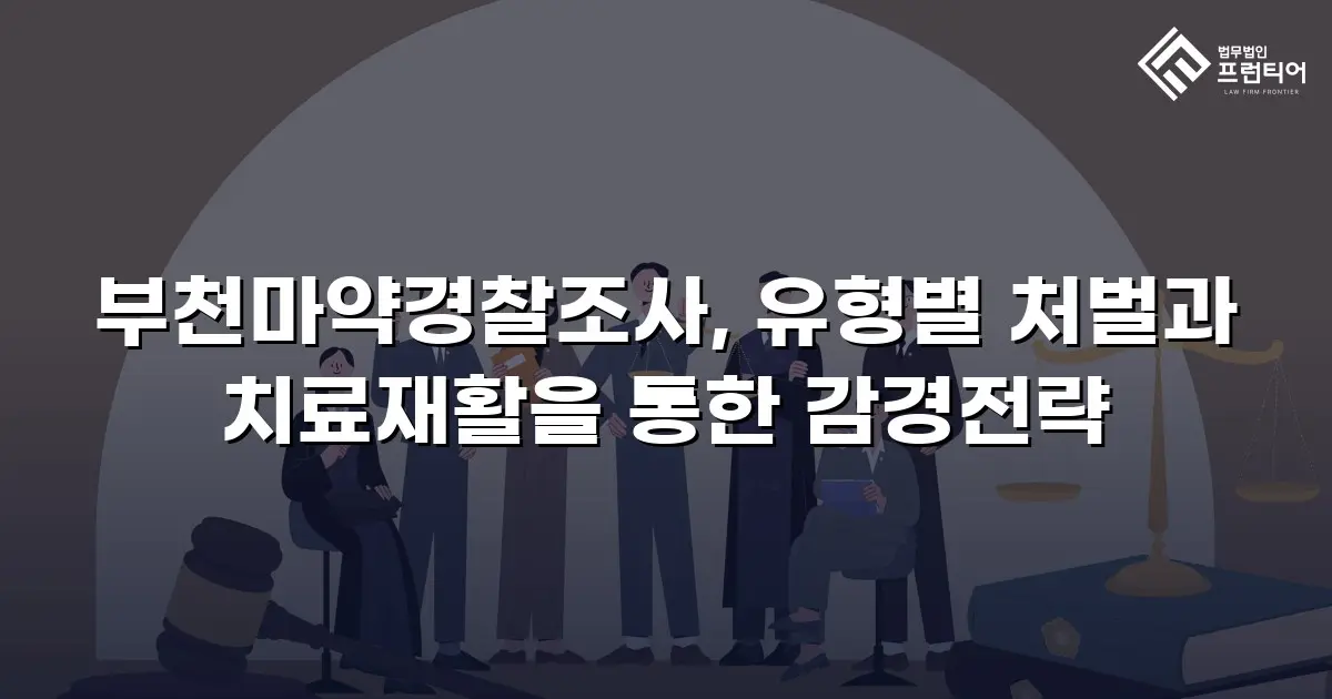 부천마약경찰조사, 유형별 처벌과 치료재활을 통한 감경전략