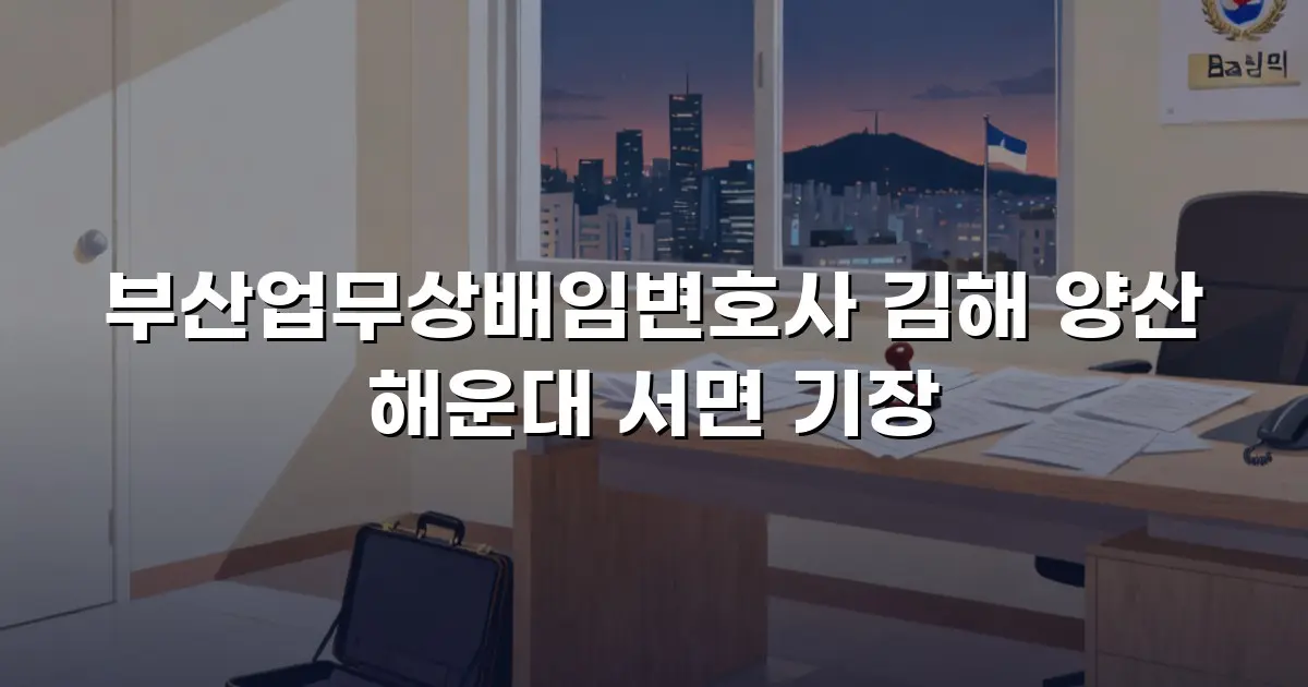 부산업무상배임변호사 김해 양산 해운대 서면 기장