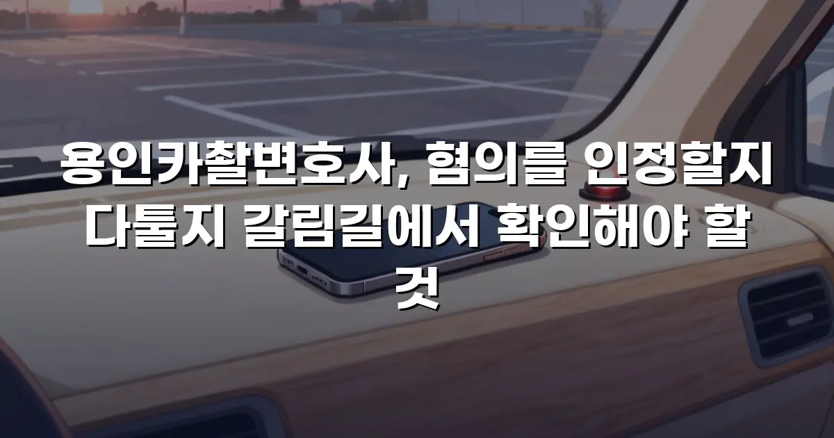 용인카촬변호사, 혐의를 인정할지 다툴지 갈림길에서 확인해야 할 것