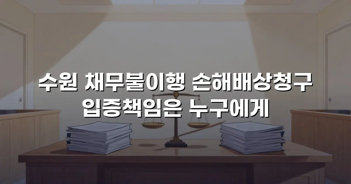 수원 채무불이행 손해배상청구 입증책임은 누구에게