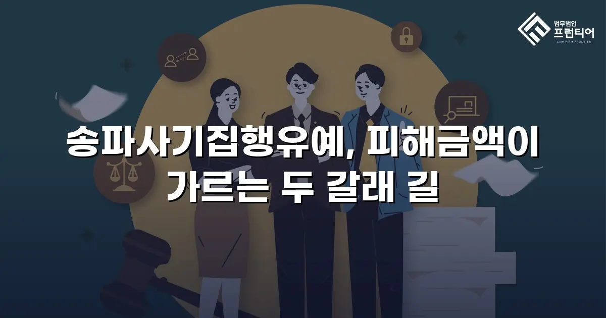 송파사기집행유예, 피해금액이 가르는 두 갈래 길