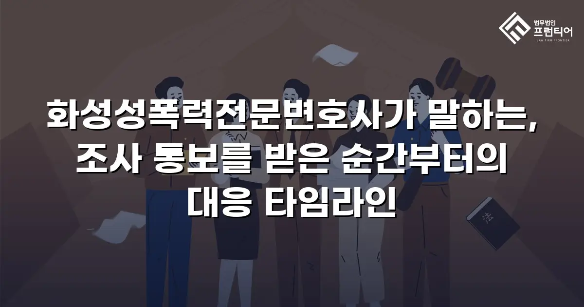 화성성폭력전문변호사가 말하는, 조사 통보를 받은 순간부터의 대응 타임라인