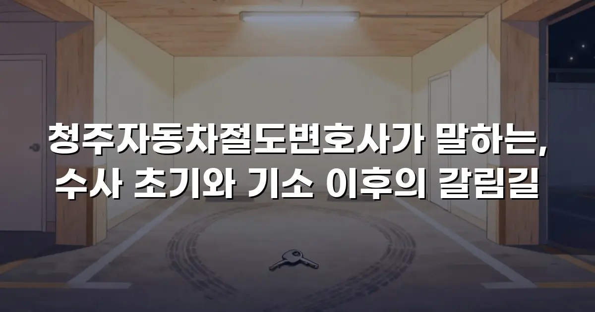청주자동차절도변호사가 말하는, 수사 초기와 기소 이후의 갈림길