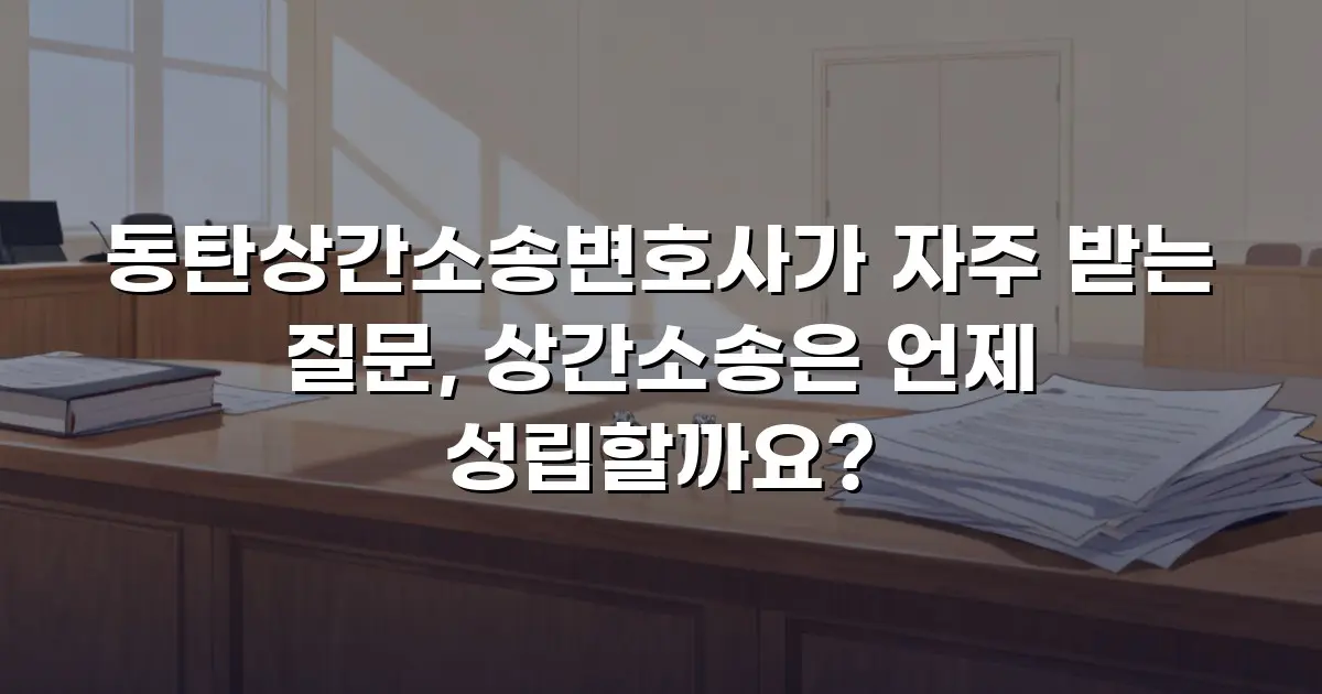 동탄상간소송변호사가 자주 받는 질문, 상간소송은 언제 성립할까요?