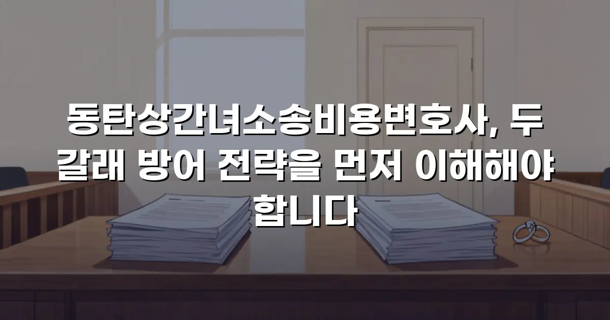 동탄상간녀소송비용변호사, 두 갈래 방어 전략을 먼저 이해해야 합니다