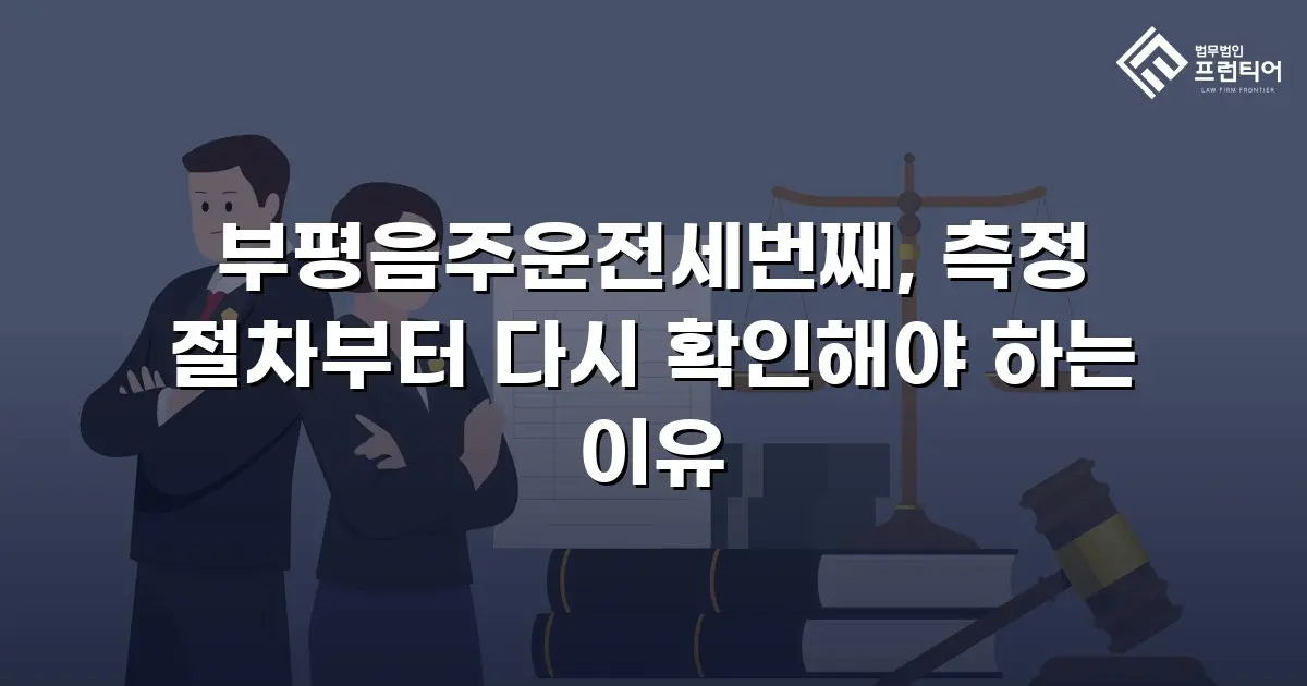 부평음주운전세번째, 측정 절차부터 다시 확인해야 하는 이유