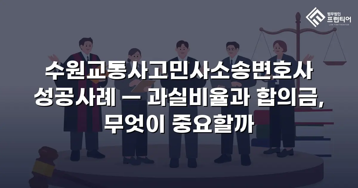 수원교통사고민사소송변호사 성공사례 — 과실비율과 합의금, 무엇이 중요할까
