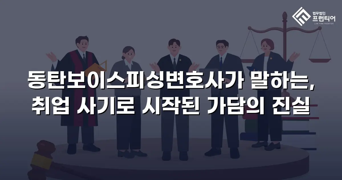 동탄보이스피싱변호사가 말하는, 취업 사기로 시작된 가담의 진실