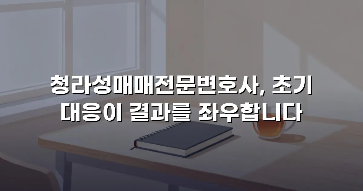 청라성매매전문변호사, 초기 대응이 결과를 좌우합니다
