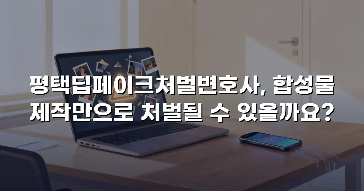 평택딥페이크처벌변호사, 합성물 제작만으로 처벌될 수 있을까요?