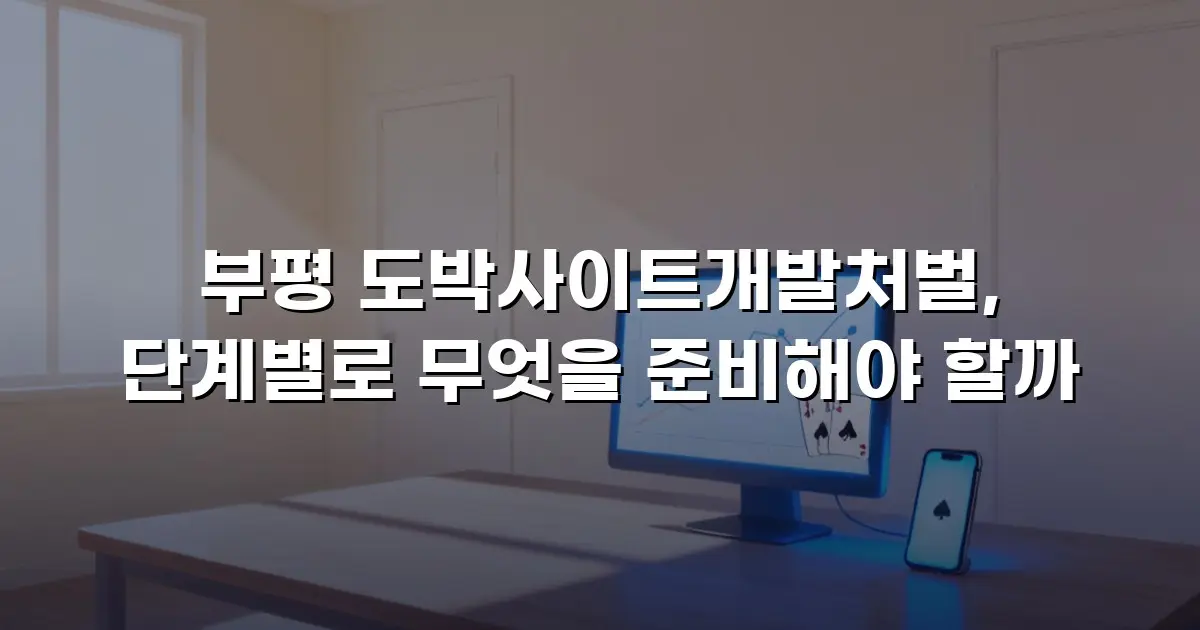 부평 도박사이트개발처벌, 단계별로 무엇을 준비해야 할까