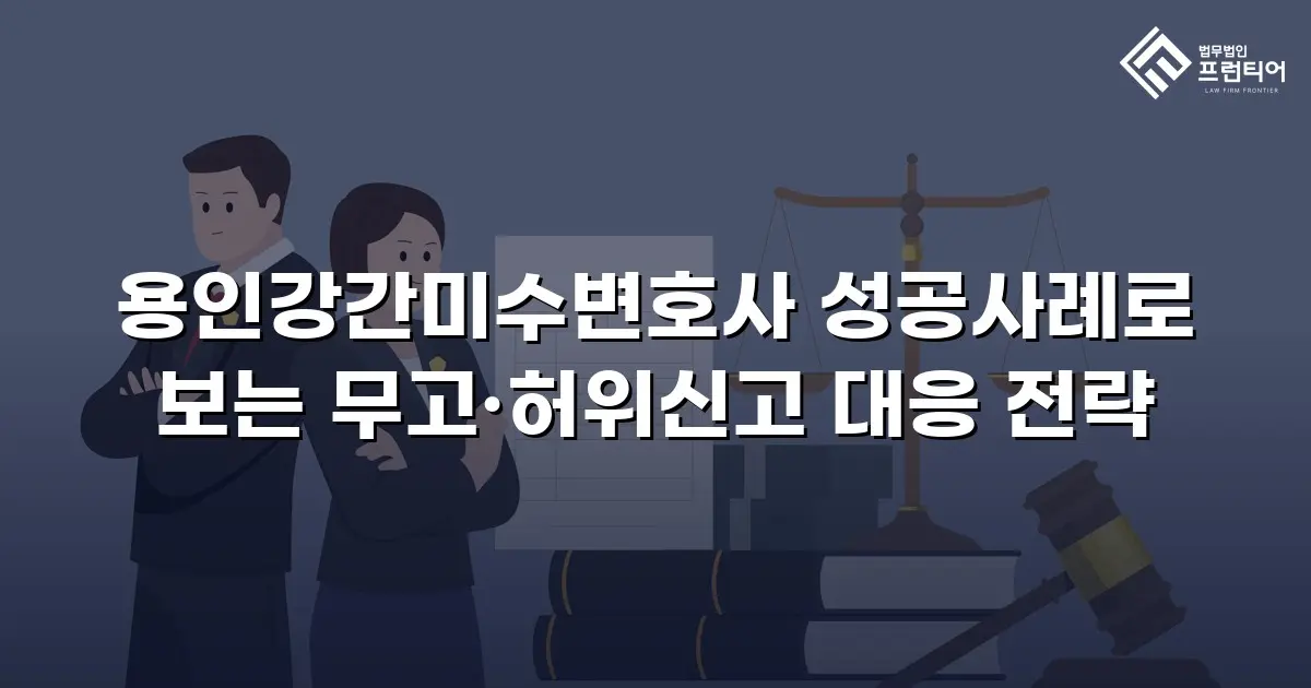 용인강간미수변호사 성공사례로 보는 무고·허위신고 대응 전략
