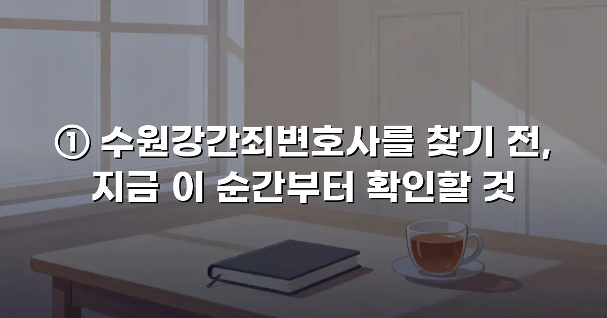① 수원강간죄변호사를 찾기 전, 지금 이 순간부터 확인할 것