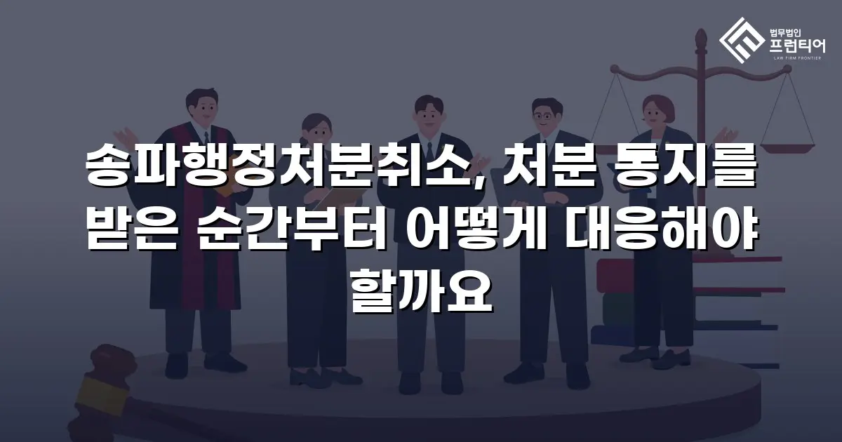 송파행정처분취소, 처분 통지를 받은 순간부터 어떻게 대응해야 할까요