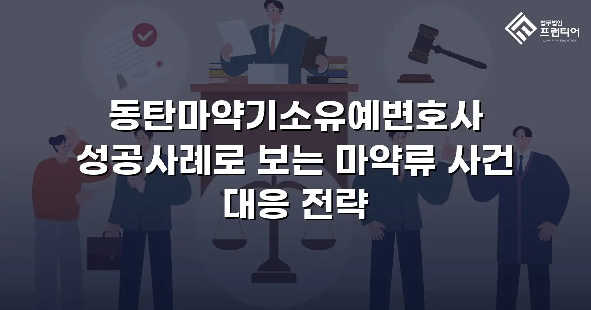 동탄마약기소유예변호사 성공사례로 보는 마약류 사건 대응 전략