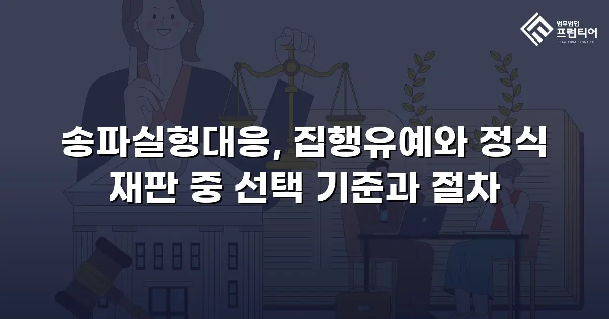 송파실형대응, 집행유예와 정식 재판 중 선택 기준과 절차