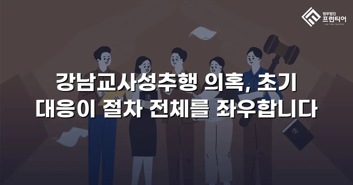 강남교사성추행 의혹, 초기 대응이 절차 전체를 좌우합니다