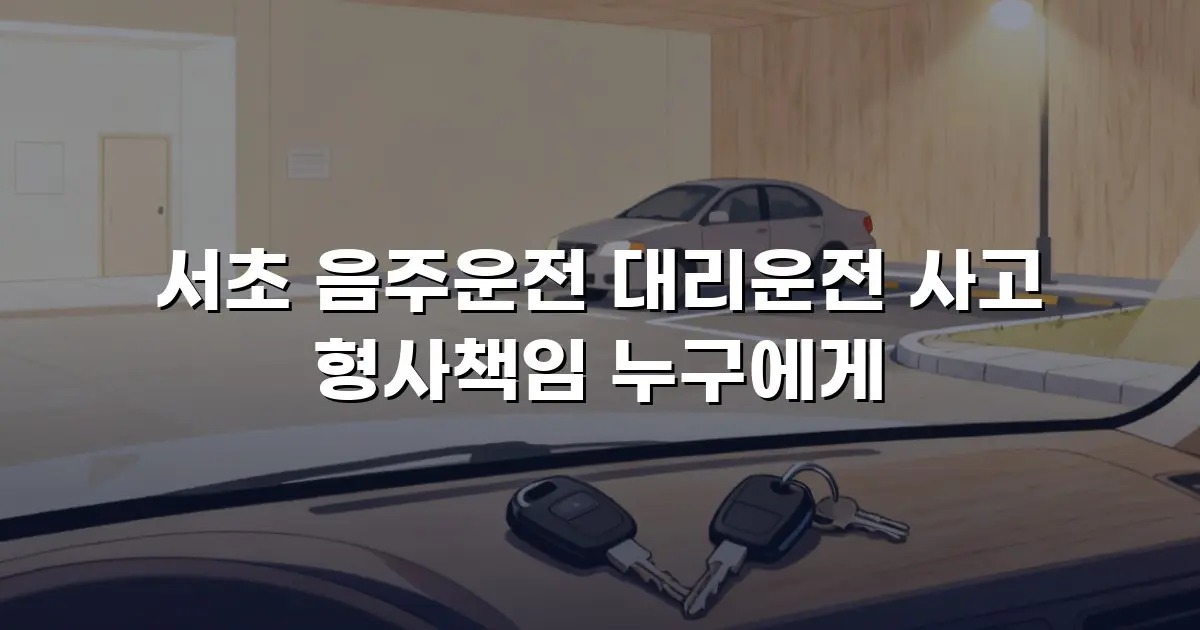 서초 음주운전 대리운전 사고 형사책임 누구에게