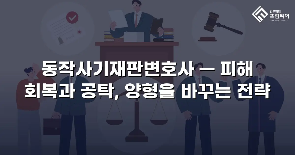 동작사기재판변호사 — 피해 회복과 공탁, 양형을 바꾸는 전략