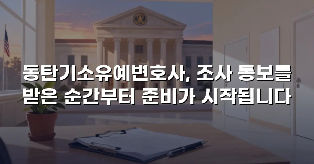 동탄기소유예변호사, 조사 통보를 받은 순간부터 준비가 시작됩니다