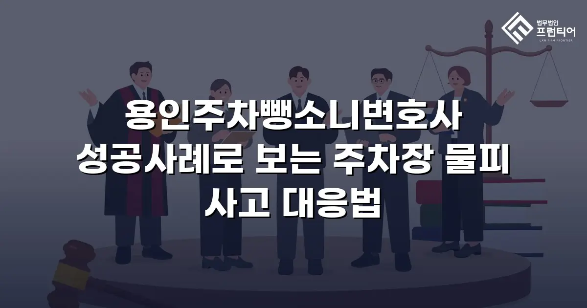 용인주차뺑소니변호사 성공사례로 보는 주차장 물피 사고 대응법