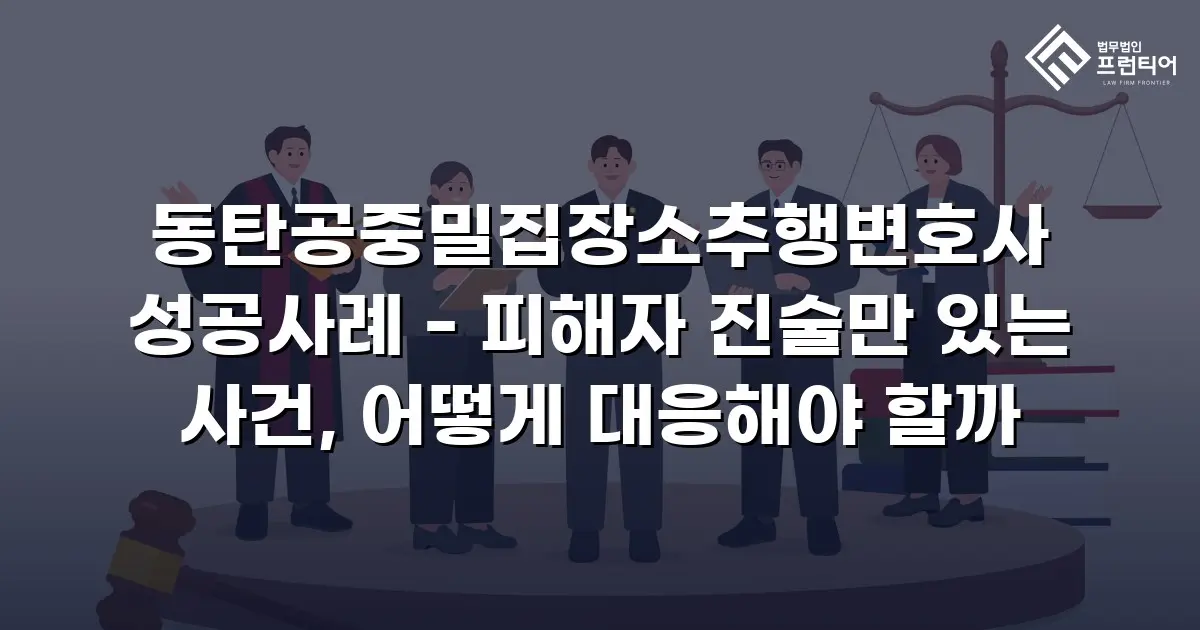 동탄공중밀집장소추행변호사 성공사례 - 피해자 진술만 있는 사건, 어떻게 대응해야 할까