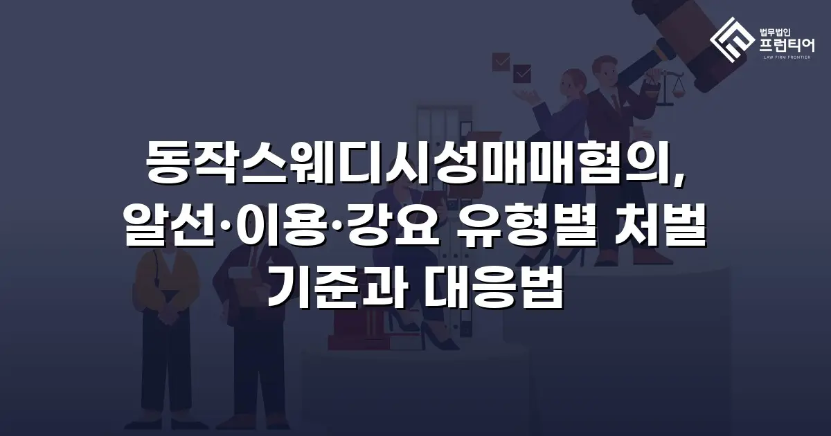 동작스웨디시성매매혐의, 알선·이용·강요 유형별 처벌 기준과 대응법