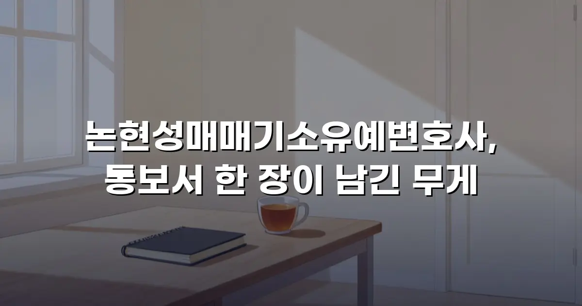 논현성매매기소유예변호사, 통보서 한 장이 남긴 무게