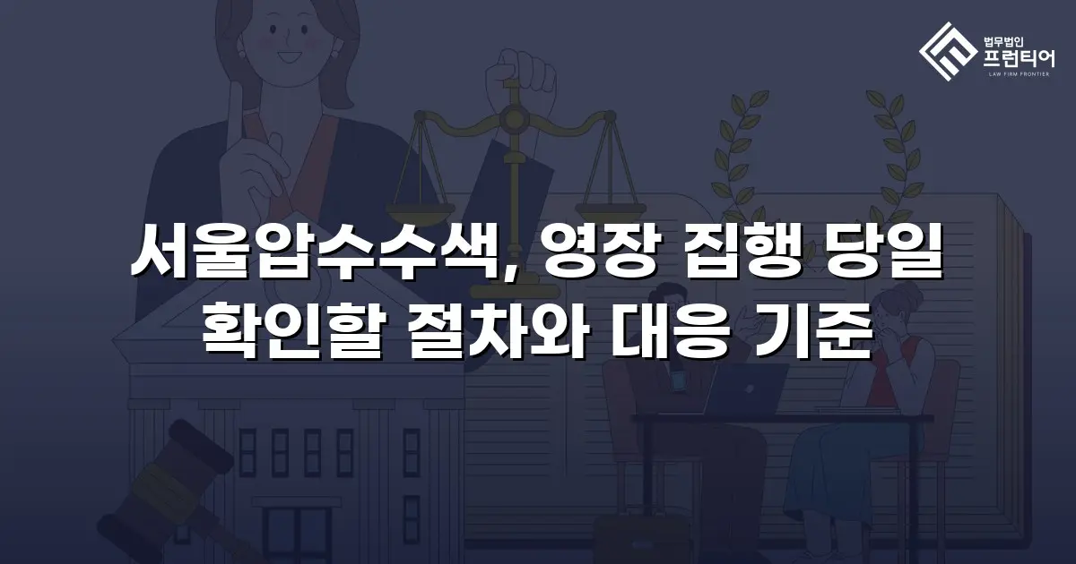 서울압수수색, 영장 집행 당일 확인할 절차와 대응 기준