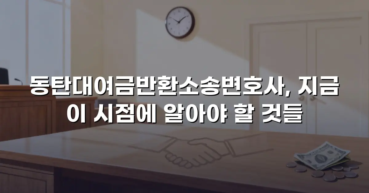 동탄대여금반환소송변호사, 지금 이 시점에 알아야 할 것들
