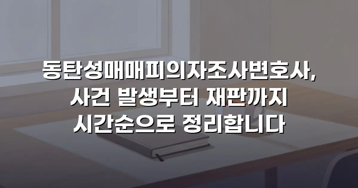 동탄성매매피의자조사변호사, 사건 발생부터 재판까지 시간순으로 정리합니다