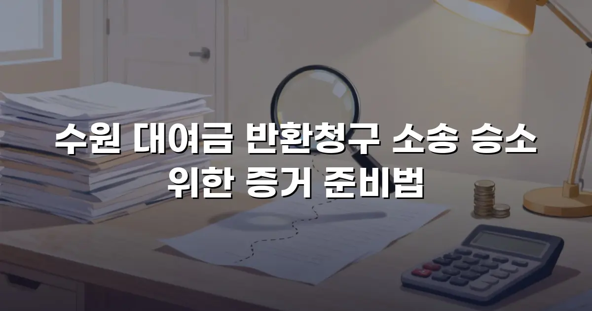수원 대여금 반환청구 소송 승소 위한 증거 준비법