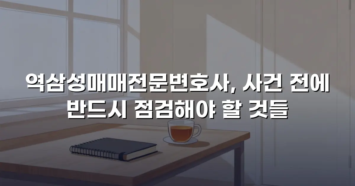 역삼성매매전문변호사, 사건 전에 반드시 점검해야 할 것들