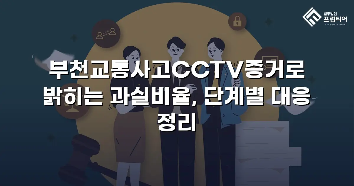 부천교통사고CCTV증거로 밝히는 과실비율, 단계별 대응 정리