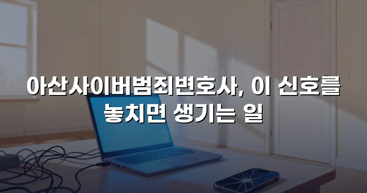 아산사이버범죄변호사, 이 신호를 놓치면 생기는 일