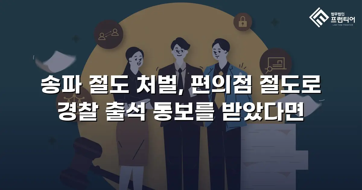 송파 절도 처벌, 편의점 절도로 경찰 출석 통보를 받았다면