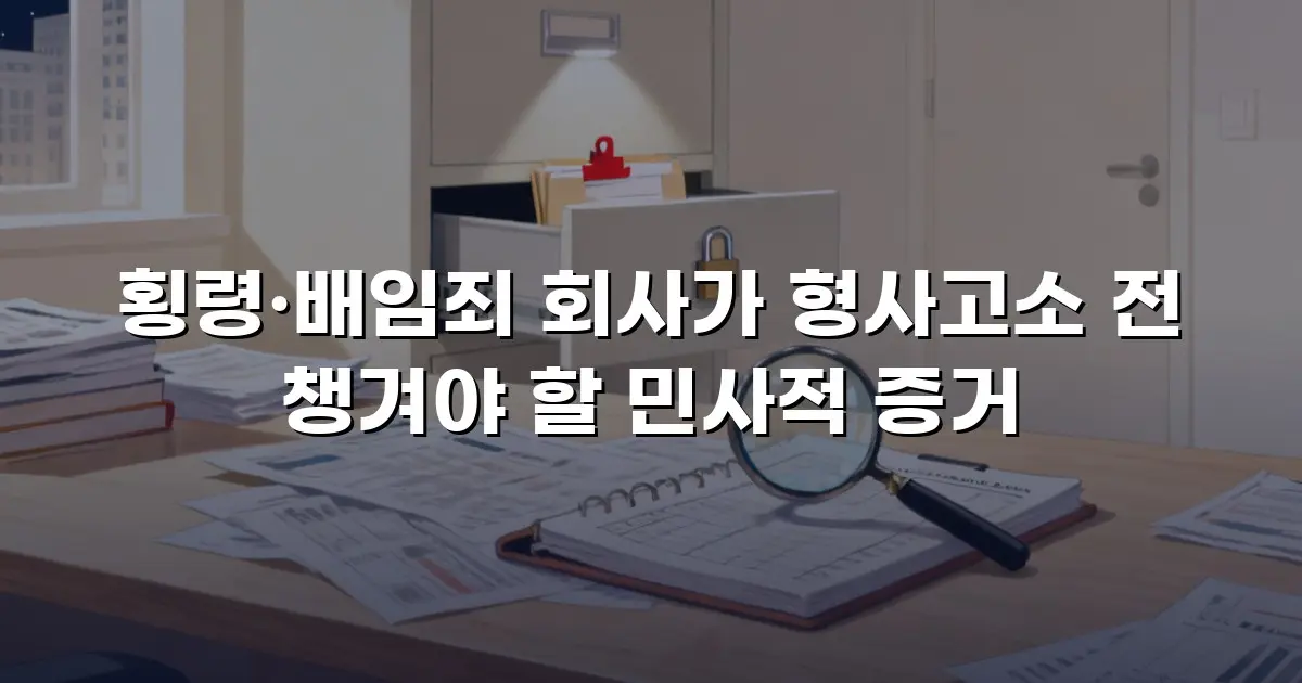 횡령·배임죄 회사가 형사고소 전 챙겨야 할 민사적 증거