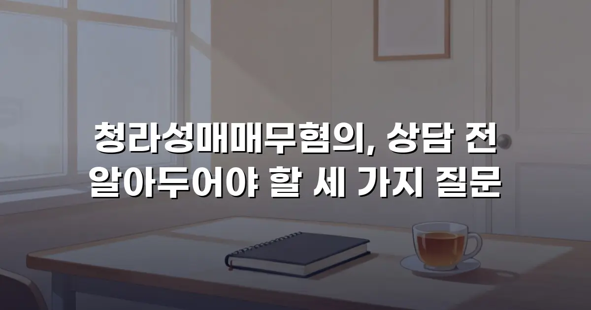 청라성매매무혐의, 상담 전 알아두어야 할 세 가지 질문