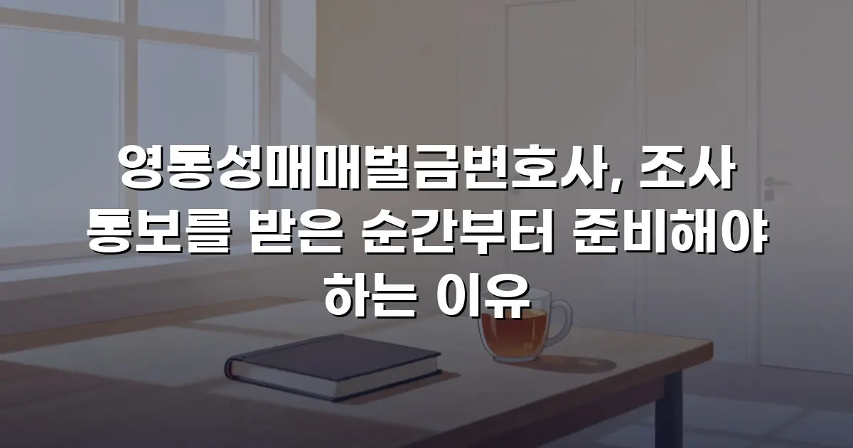 영통성매매벌금변호사, 조사 통보를 받은 순간부터 준비해야 하는 이유