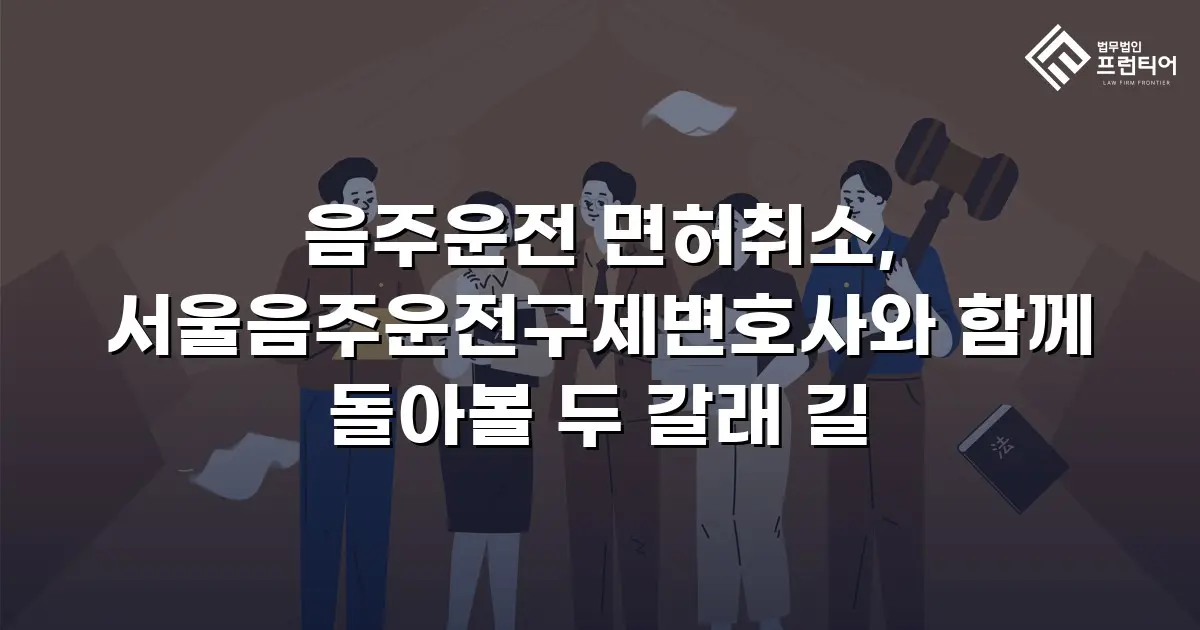 음주운전 면허취소, 서울음주운전구제변호사와 함께 돌아볼 두 갈래 길