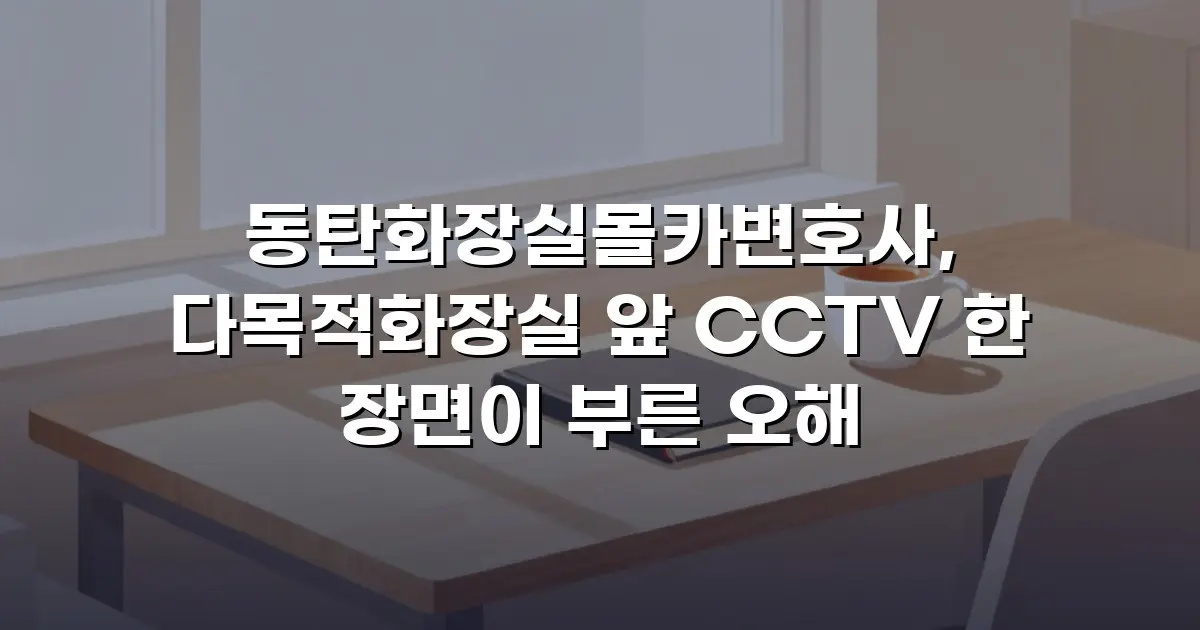 동탄화장실몰카변호사, 다목적화장실 앞 CCTV 한 장면이 부른 오해