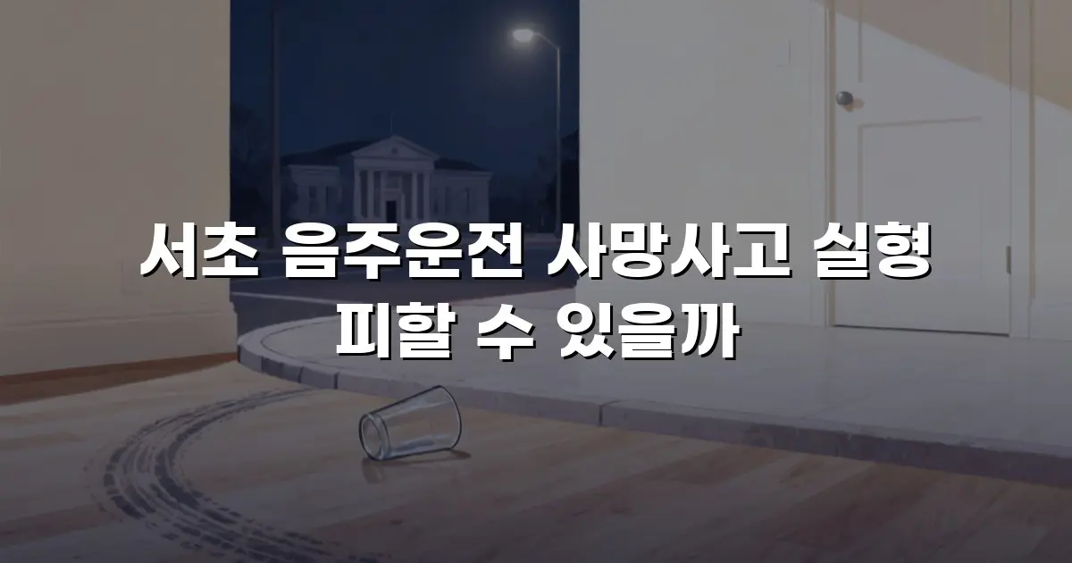 서초 음주운전 사망사고 실형 피할 수 있을까