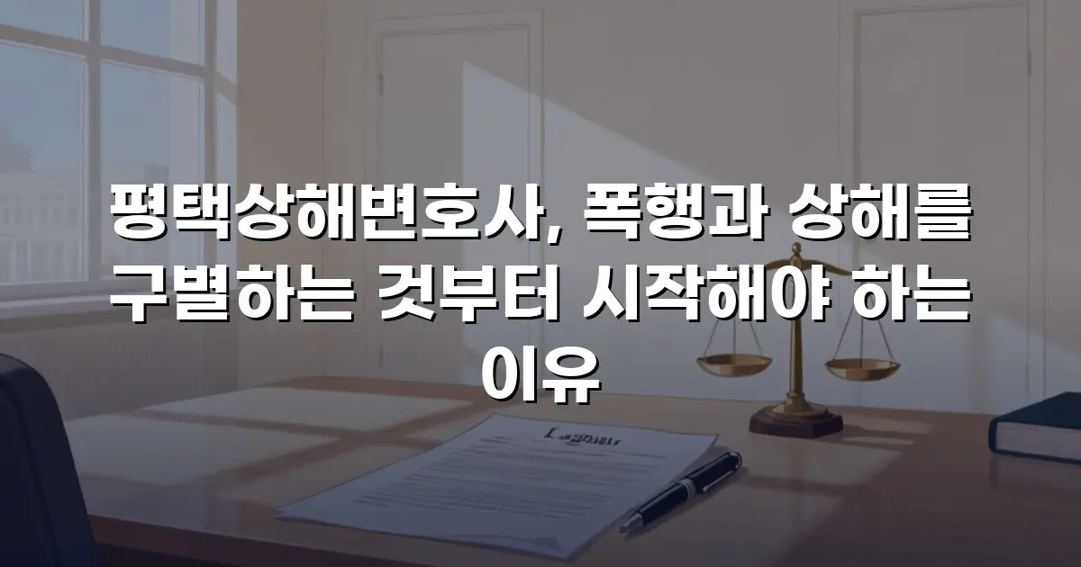 평택상해변호사, 폭행과 상해를 구별하는 것부터 시작해야 하는 이유