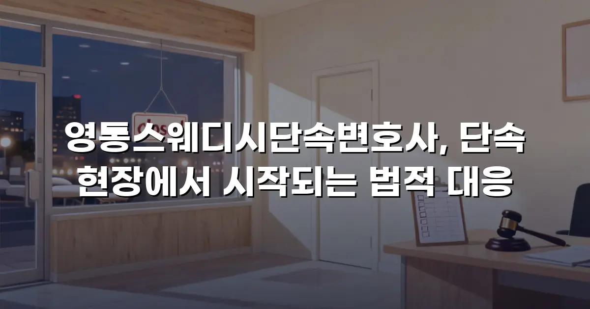 영통스웨디시단속변호사, 단속 현장에서 시작되는 법적 대응