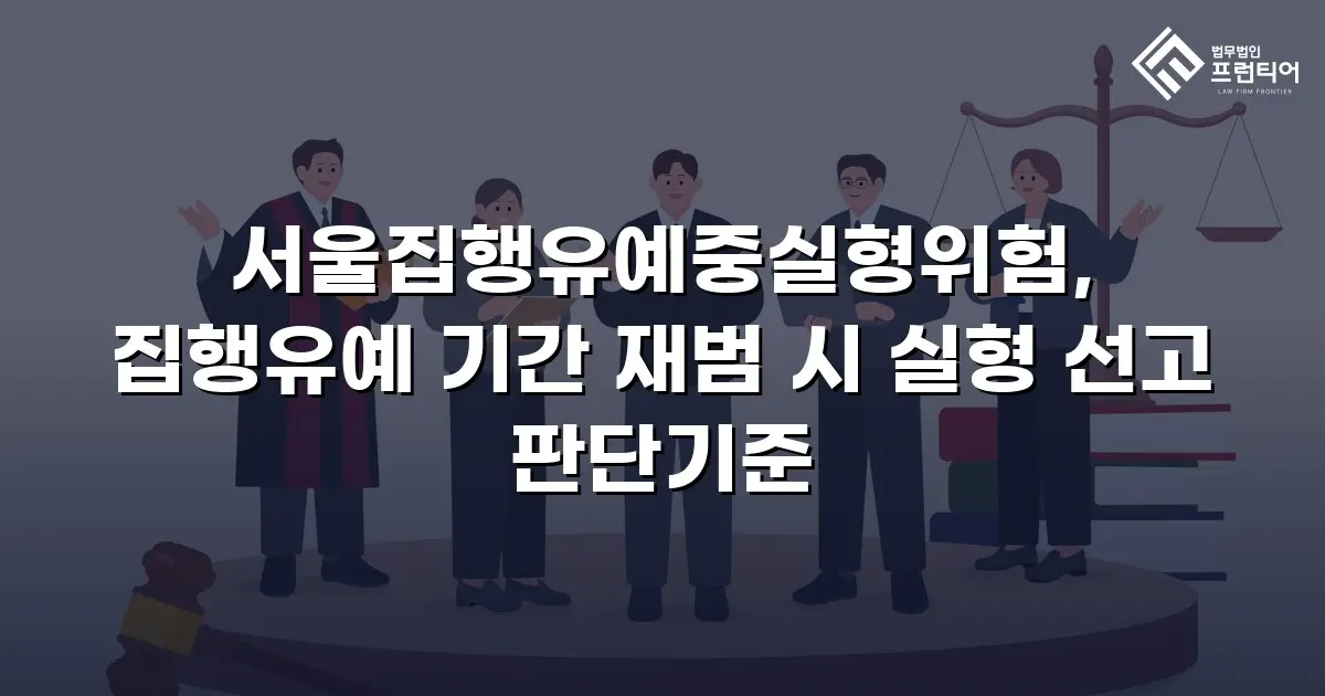 서울집행유예중실형위험, 집행유예 기간 재범 시 실형 선고 판단기준