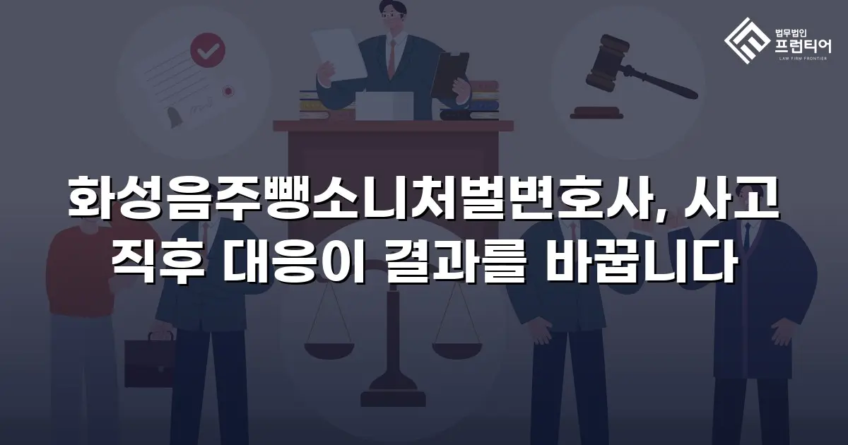 화성음주뺑소니처벌변호사, 사고 직후 대응이 결과를 바꿉니다