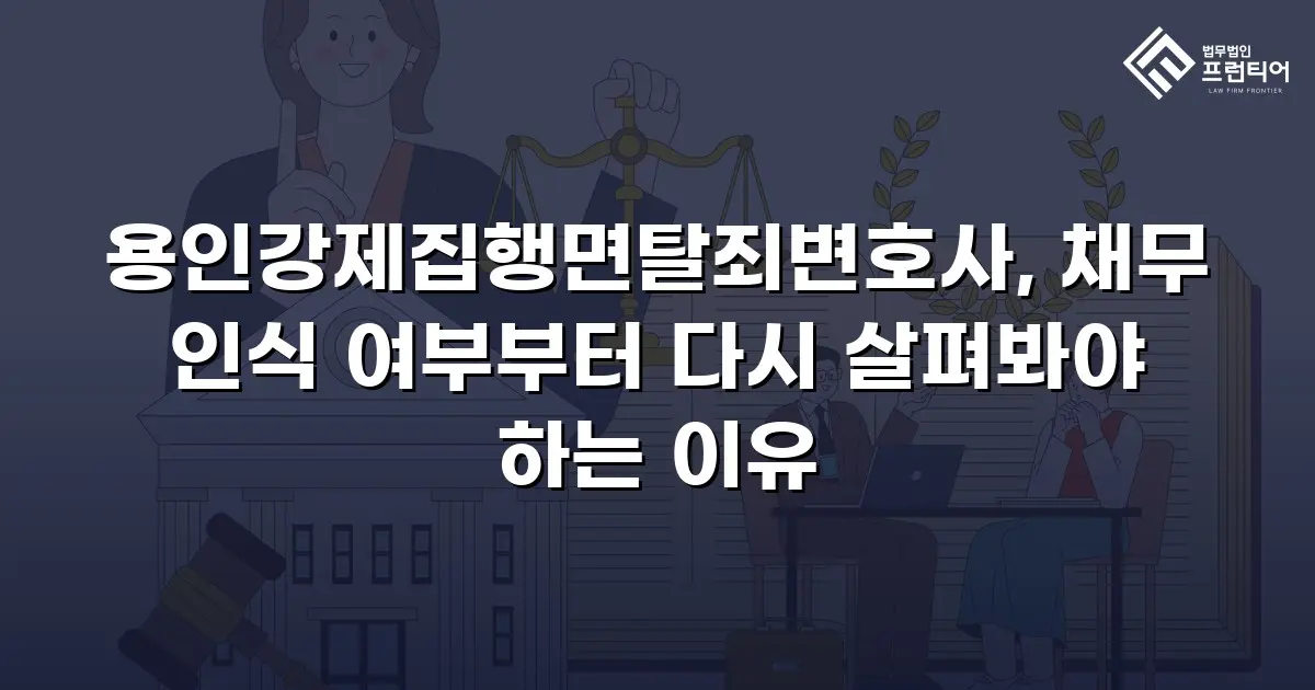 용인강제집행면탈죄변호사, 채무 인식 여부부터 다시 살펴봐야 하는 이유