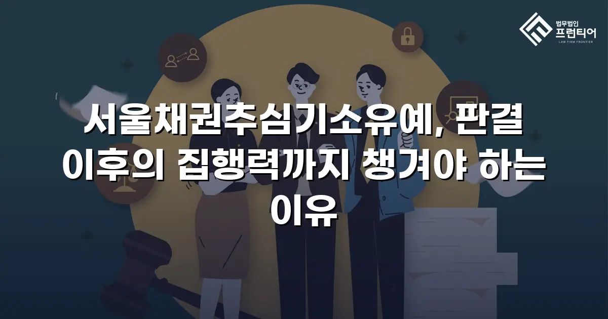 서울채권추심기소유예, 판결 이후의 집행력까지 챙겨야 하는 이유