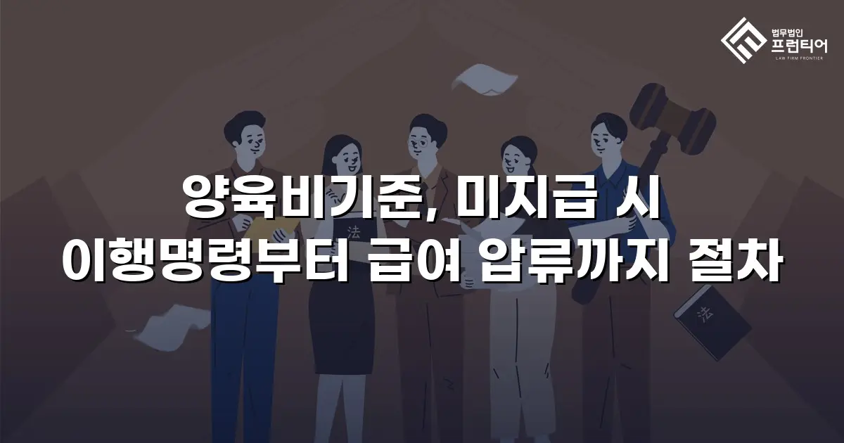 양육비기준, 미지급 시 이행명령부터 급여 압류까지 절차