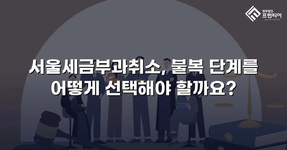 서울세금부과취소, 불복 단계를 어떻게 선택해야 할까요?